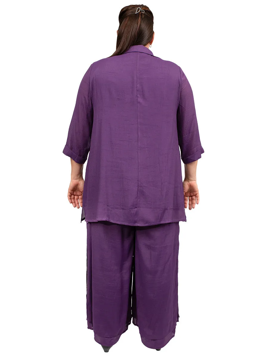 SAMPLE ONLY - Linen Oak Pants - Purple