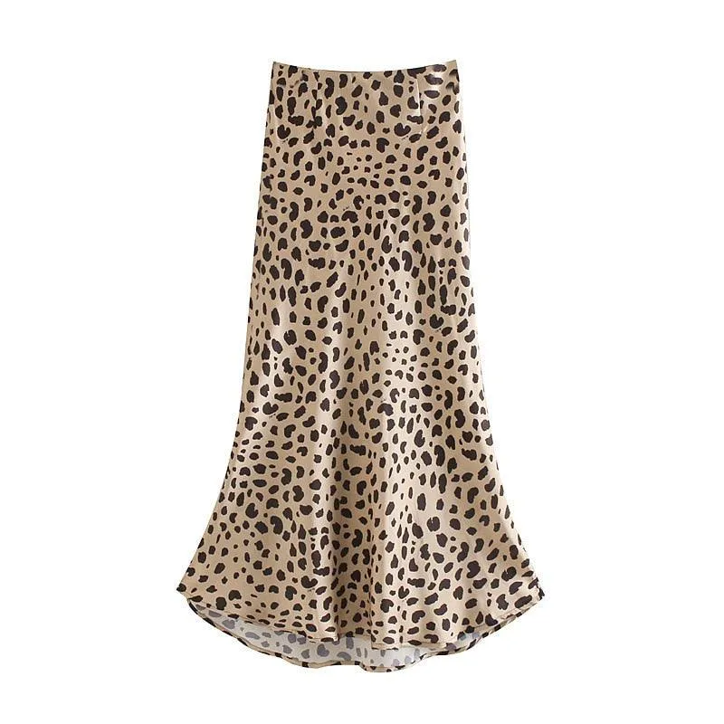 Satin Skirt like Silk High Waist Long Mermaid Trumpet Skirt