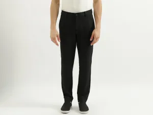 Self Design Slim Fit Trousers