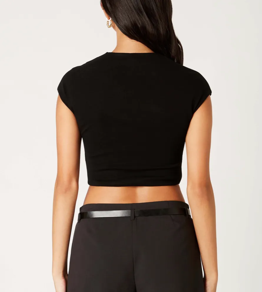 Short Sleeve Crewneck Crop Top