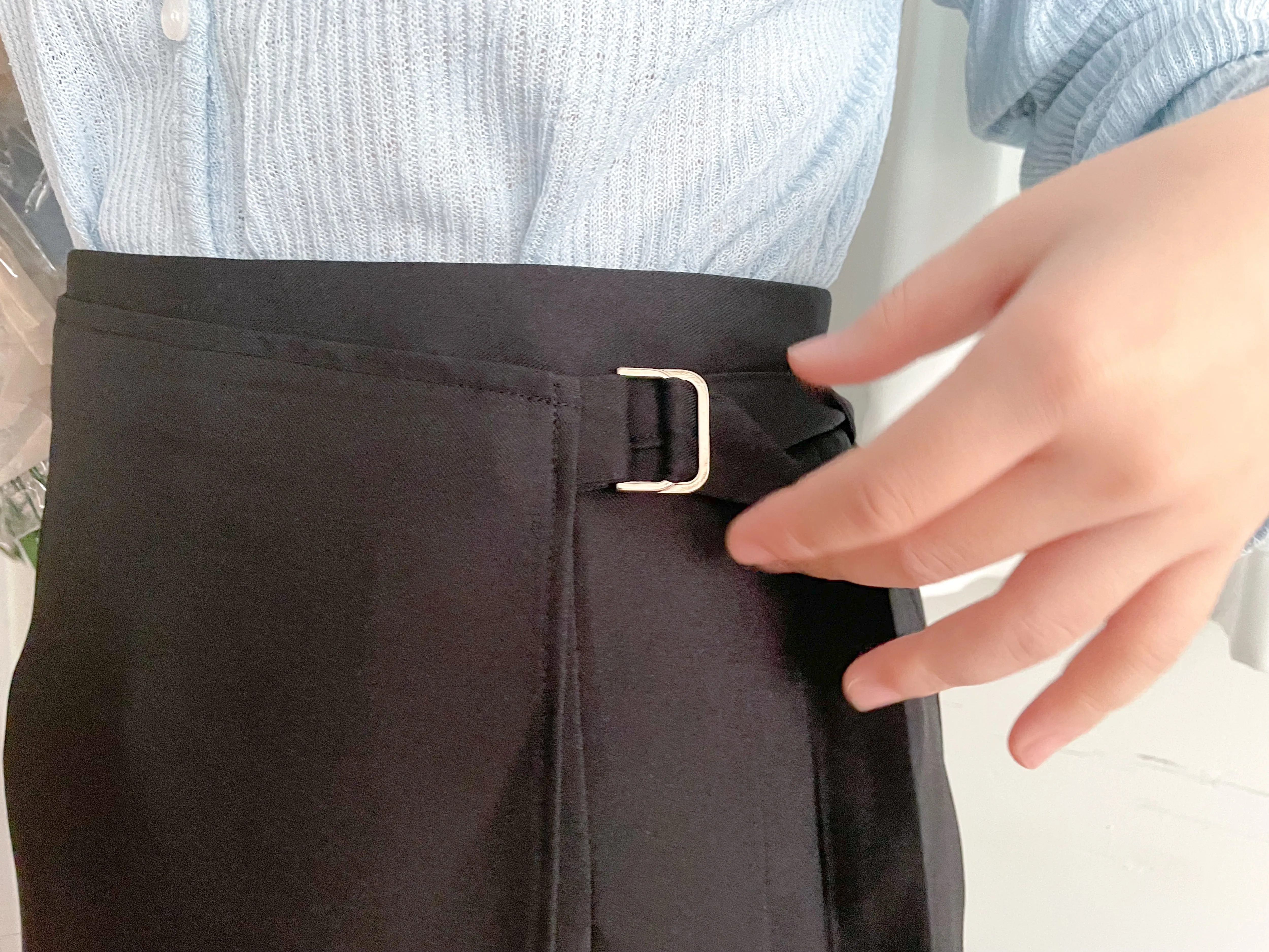 Side Pleated 側釦設計不規則半身裙, Skirt/ SK8797