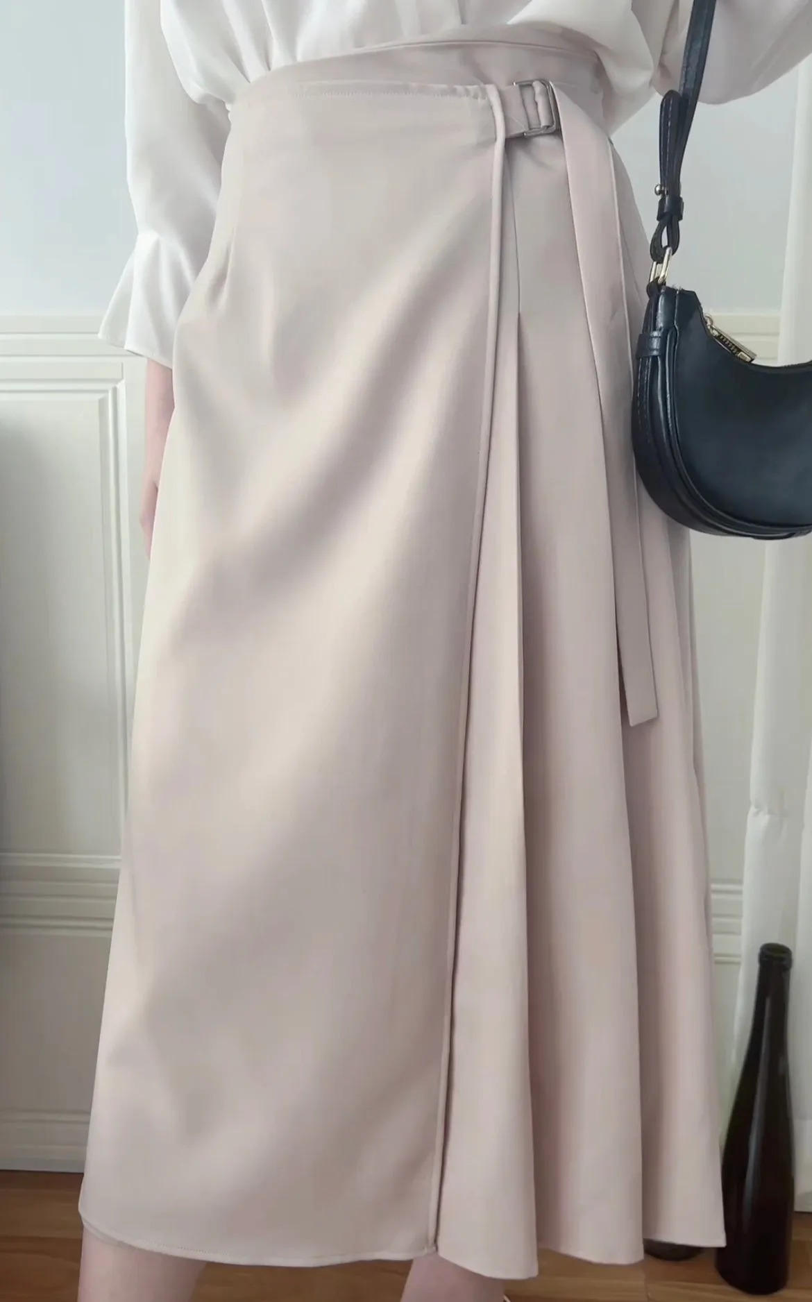 Side Pleated 側釦設計不規則半身裙, Skirt/ SK8797