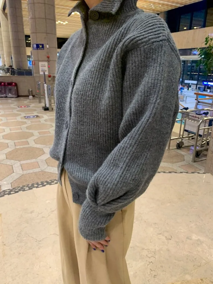 Single-breasted Vintage Lapel Sweater Outerwear