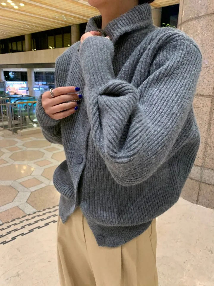 Single-breasted Vintage Lapel Sweater Outerwear
