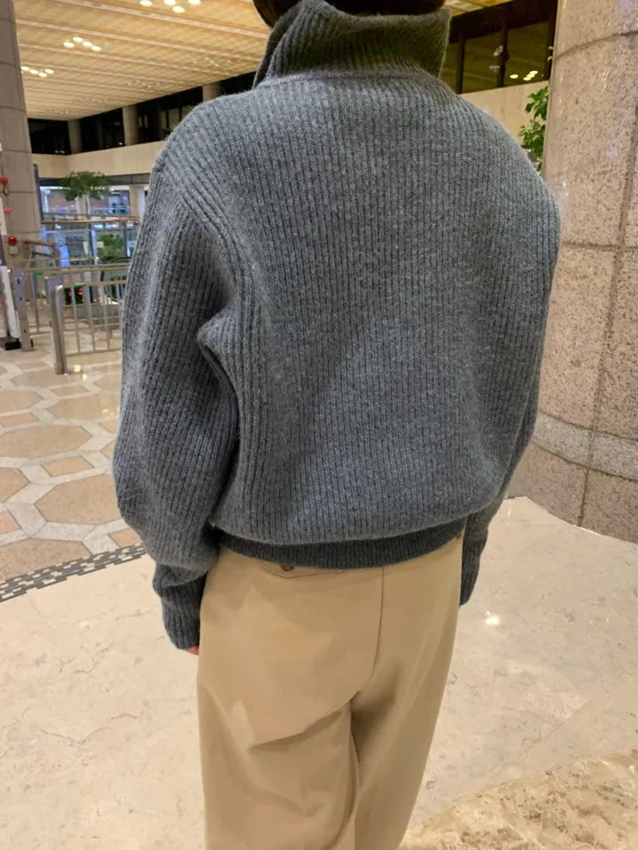 Single-breasted Vintage Lapel Sweater Outerwear