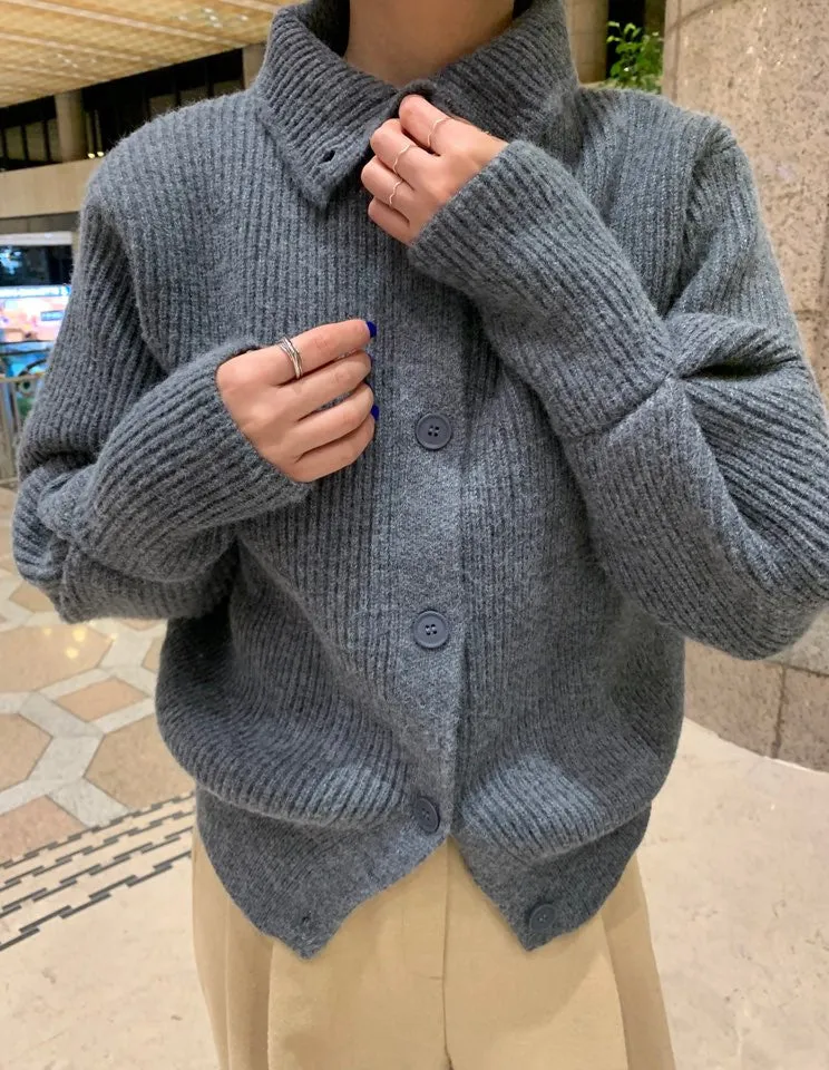 Single-breasted Vintage Lapel Sweater Outerwear
