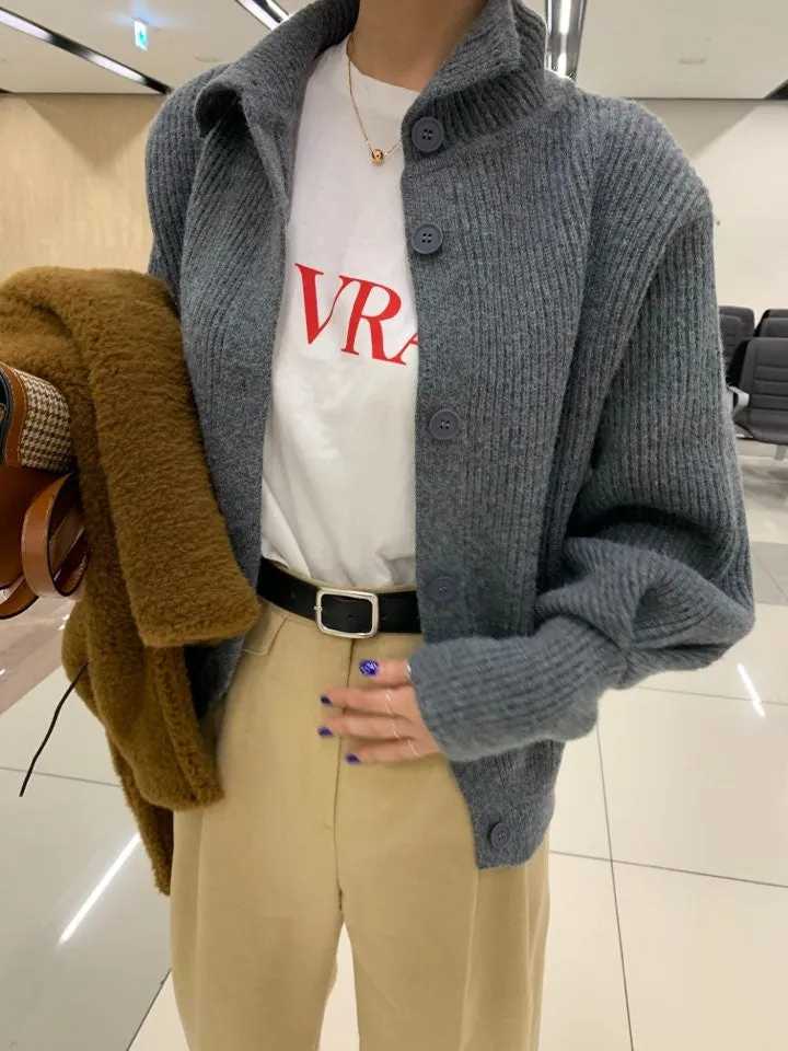Single-breasted Vintage Lapel Sweater Outerwear