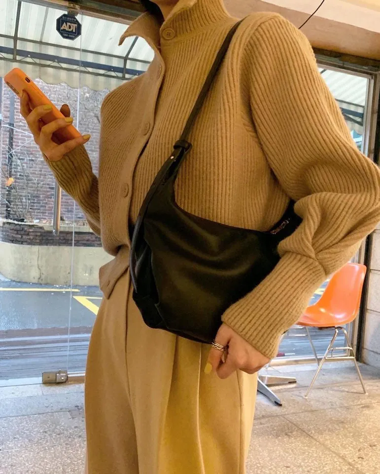 Single-breasted Vintage Lapel Sweater Outerwear