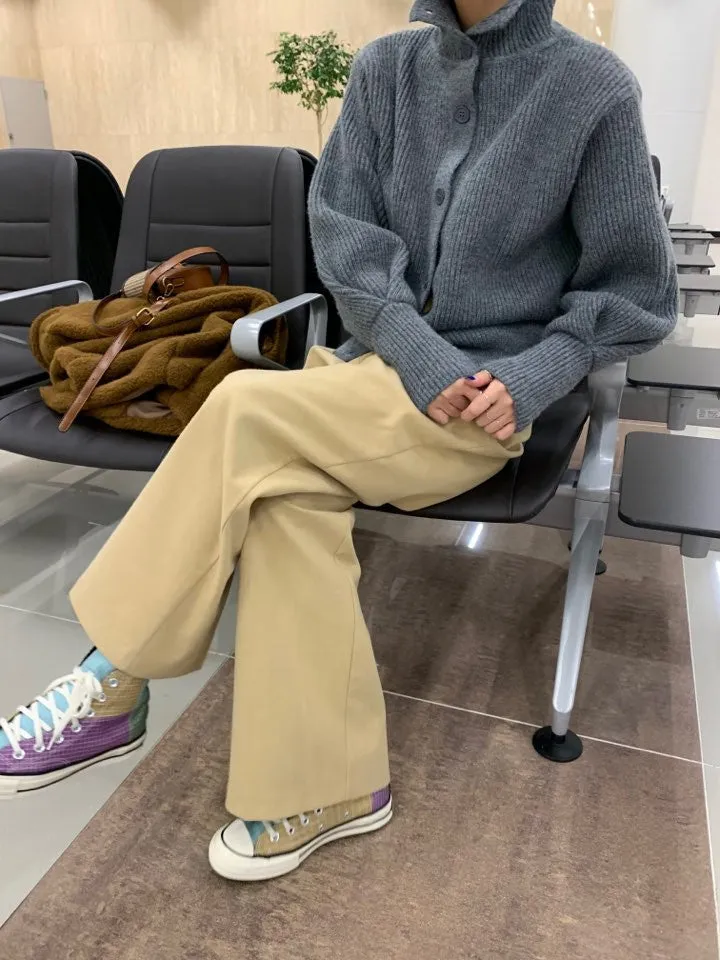 Single-breasted Vintage Lapel Sweater Outerwear
