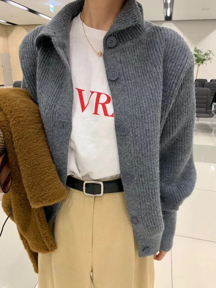 Single-breasted Vintage Lapel Sweater Outerwear