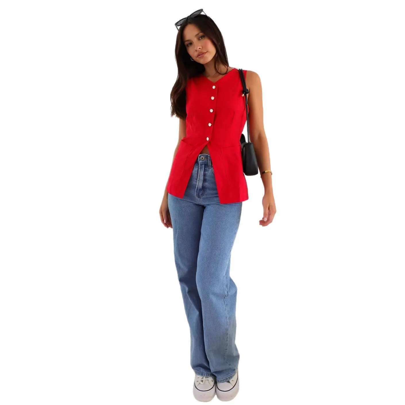 Sleek Form V-Neck Vest