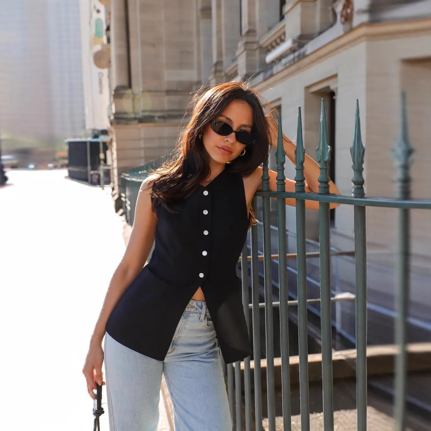 Sleek Form V-Neck Vest