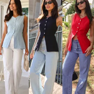 Sleek Form V-Neck Vest