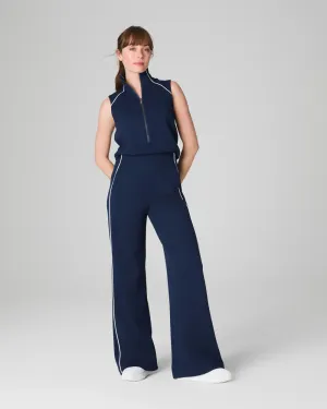 Sleeveless Mockneck Jumpsuit Navy