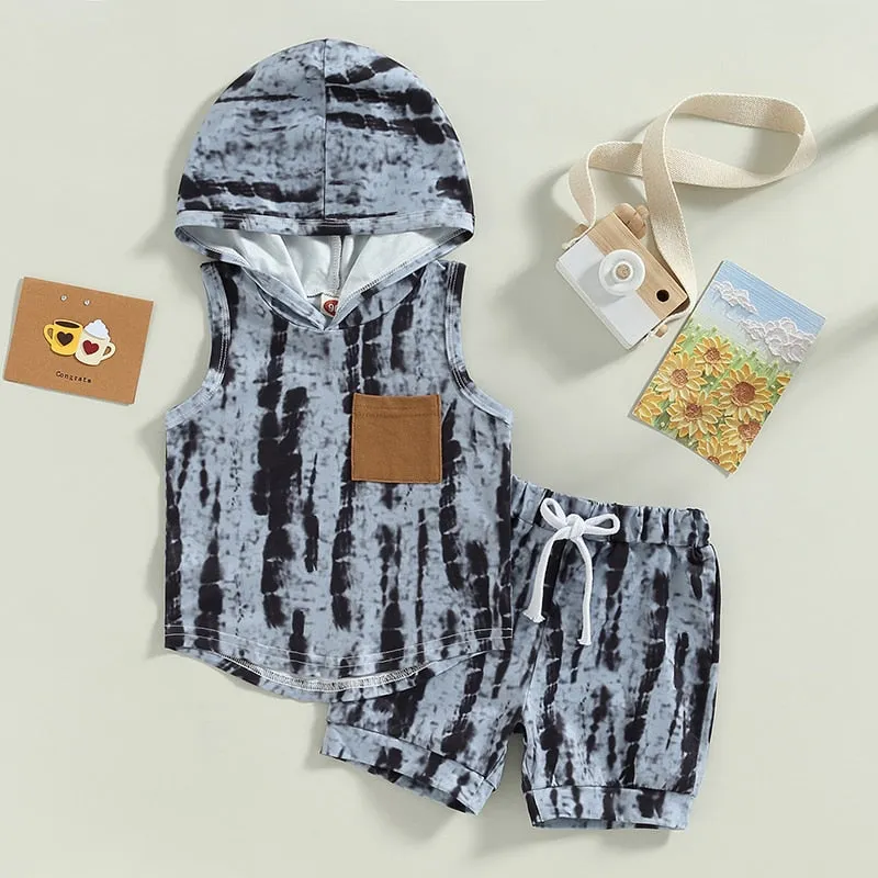 Sleeveless Tie Dye Outfit Set