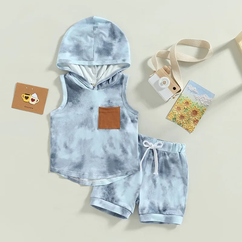 Sleeveless Tie Dye Outfit Set