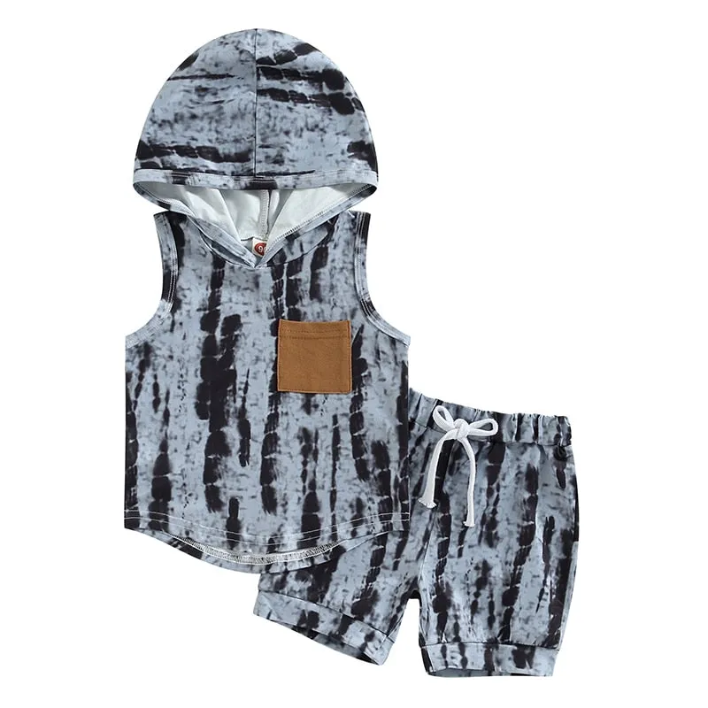 Sleeveless Tie Dye Outfit Set