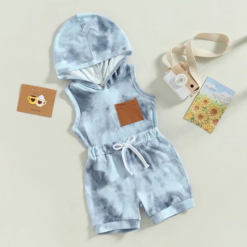 Sleeveless Tie Dye Outfit Set