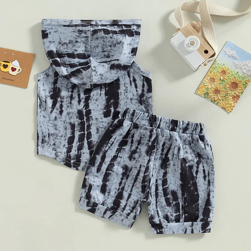 Sleeveless Tie Dye Outfit Set