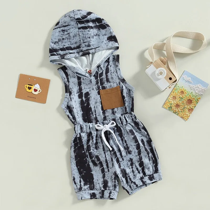 Sleeveless Tie Dye Outfit Set