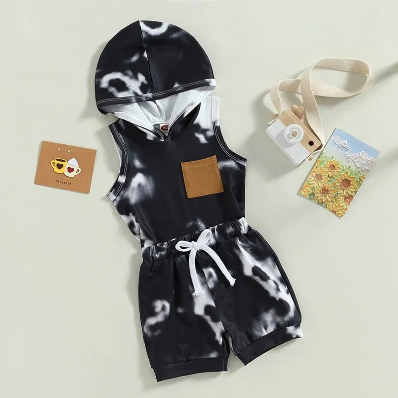 Sleeveless Tie Dye Outfit Set