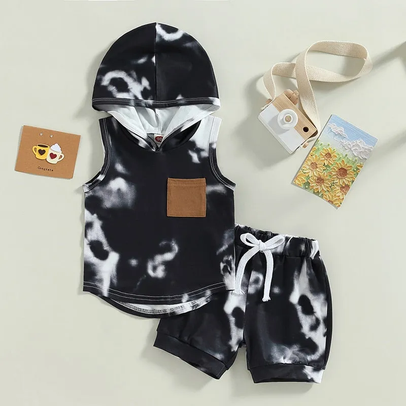 Sleeveless Tie Dye Outfit Set