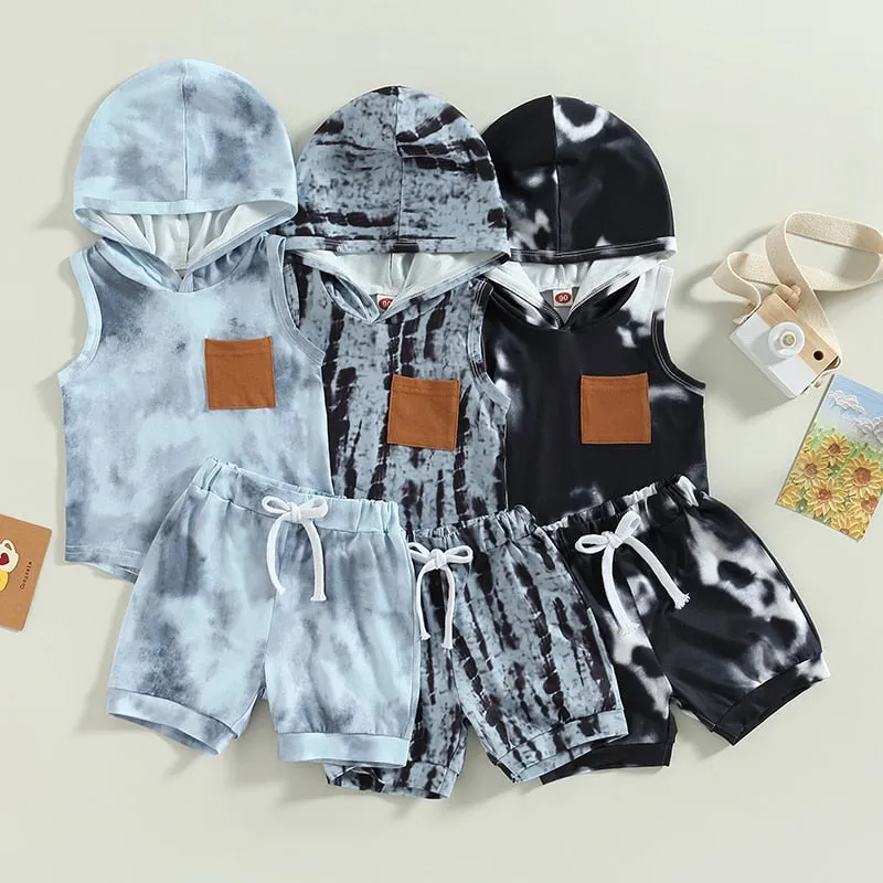 Sleeveless Tie Dye Outfit Set