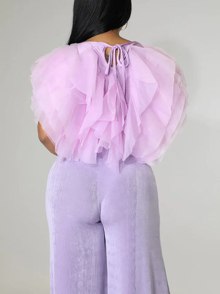 Sleeveless Tulle Tops