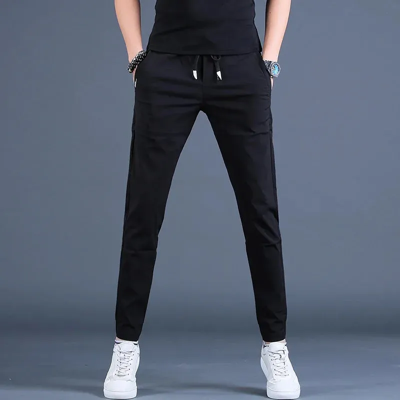 Slim Fit Drawstring Joggers for Men - Casual Sport Trousers