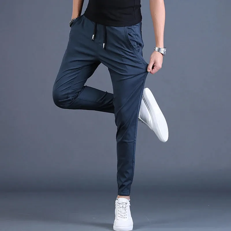 Slim Fit Drawstring Joggers for Men - Casual Sport Trousers