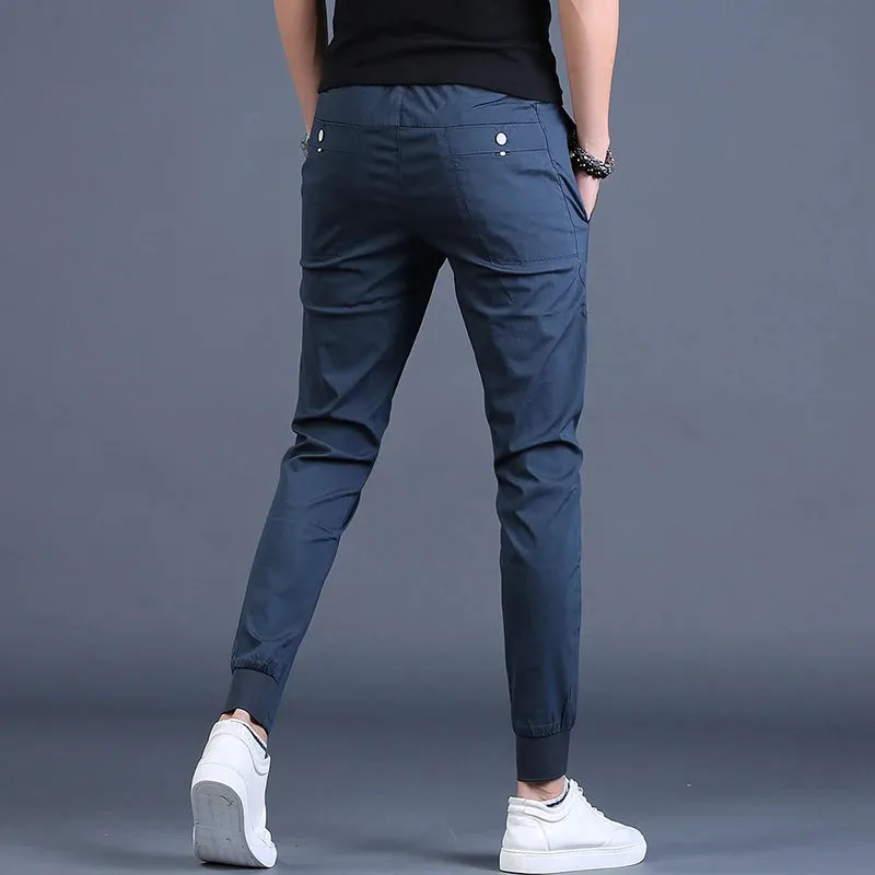 Slim Fit Drawstring Joggers for Men - Casual Sport Trousers