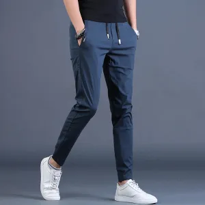 Slim Fit Drawstring Joggers for Men - Casual Sport Trousers