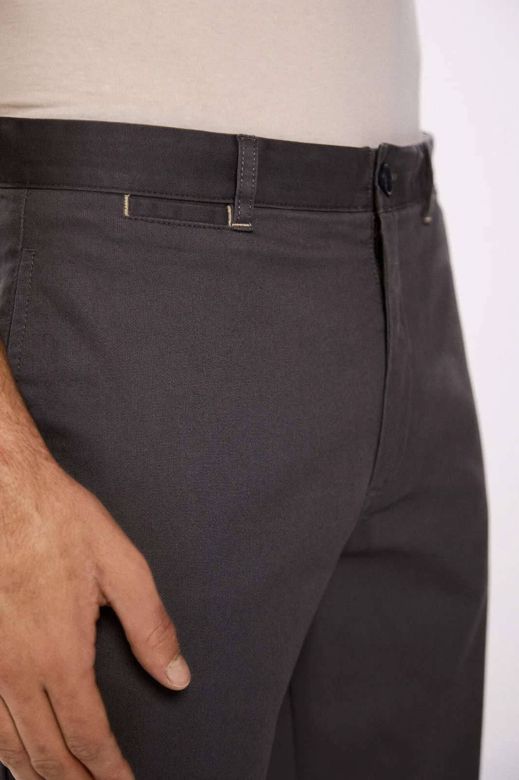 Slim fit microstructure trousers - Grey