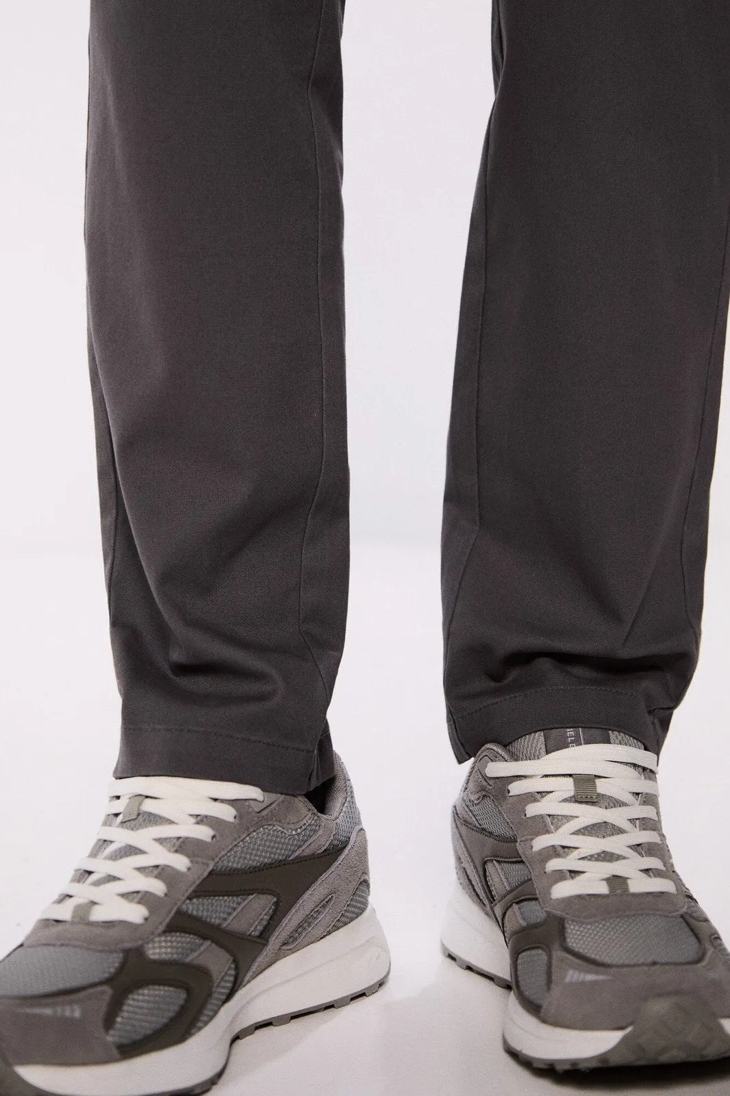 Slim fit microstructure trousers - Grey