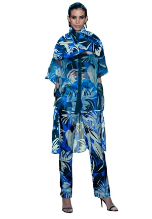 Slim trouser with organza shirt