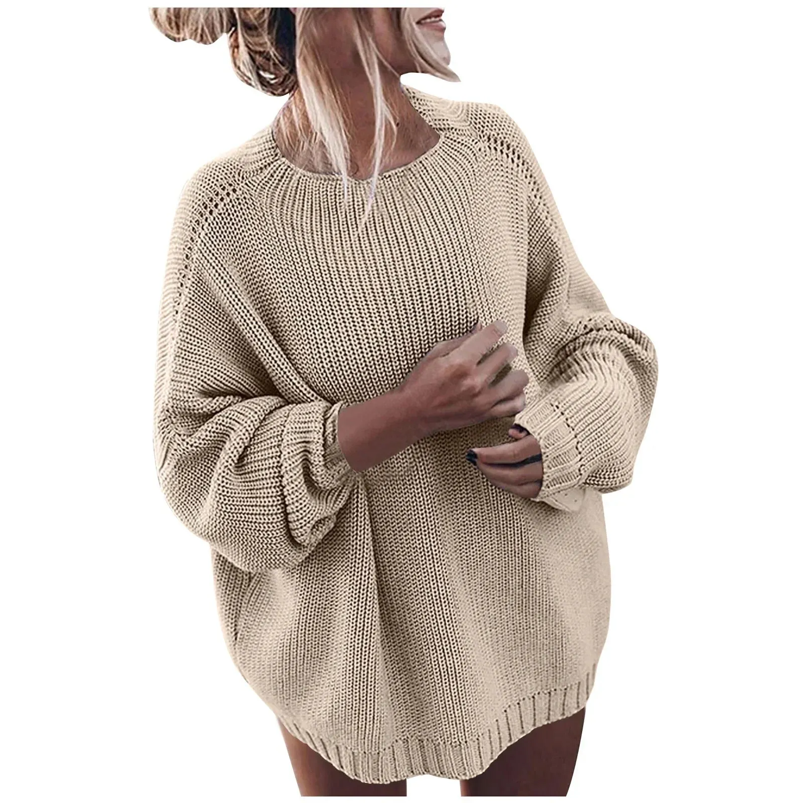 Smooth Long-Sleeve Sweater for Women