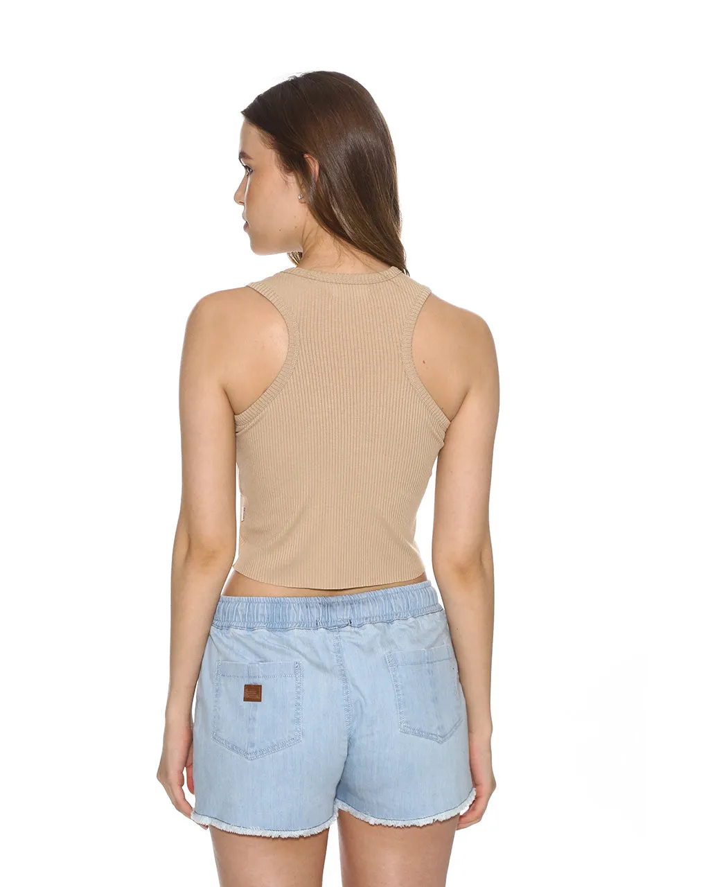 SOLEIL LIVE THE SEARCH RIB TANK - Latte