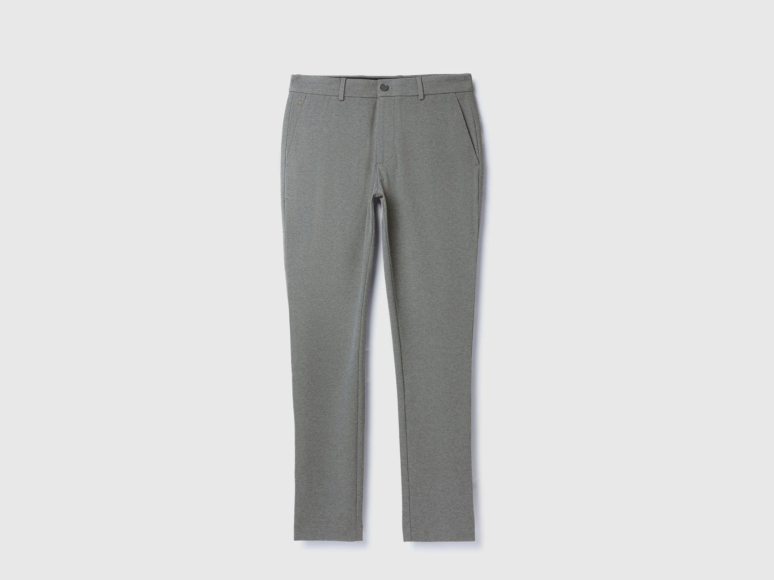 Solid Mid Rise Slim Fit Trousers