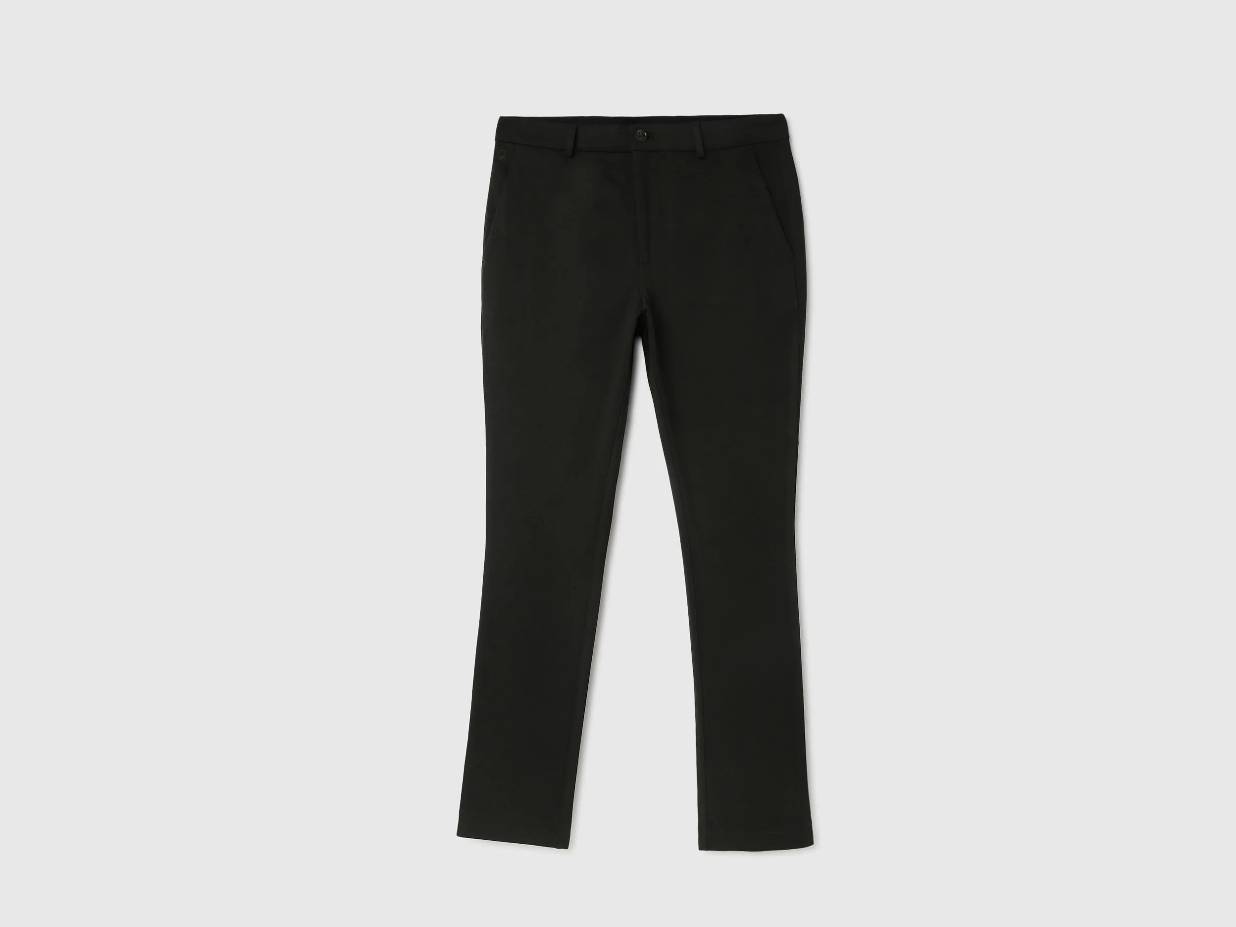 Solid Mid Rise Slim Fit Trousers