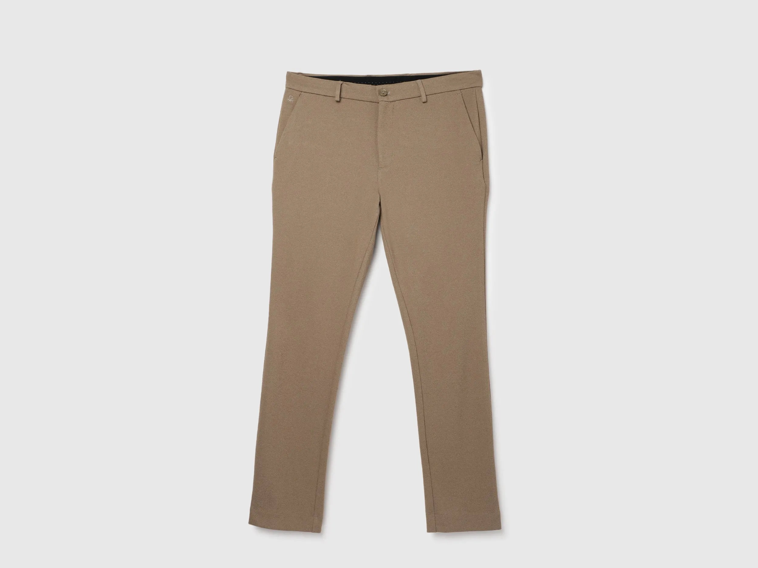 Solid Pattern Slim Fit Trousers
