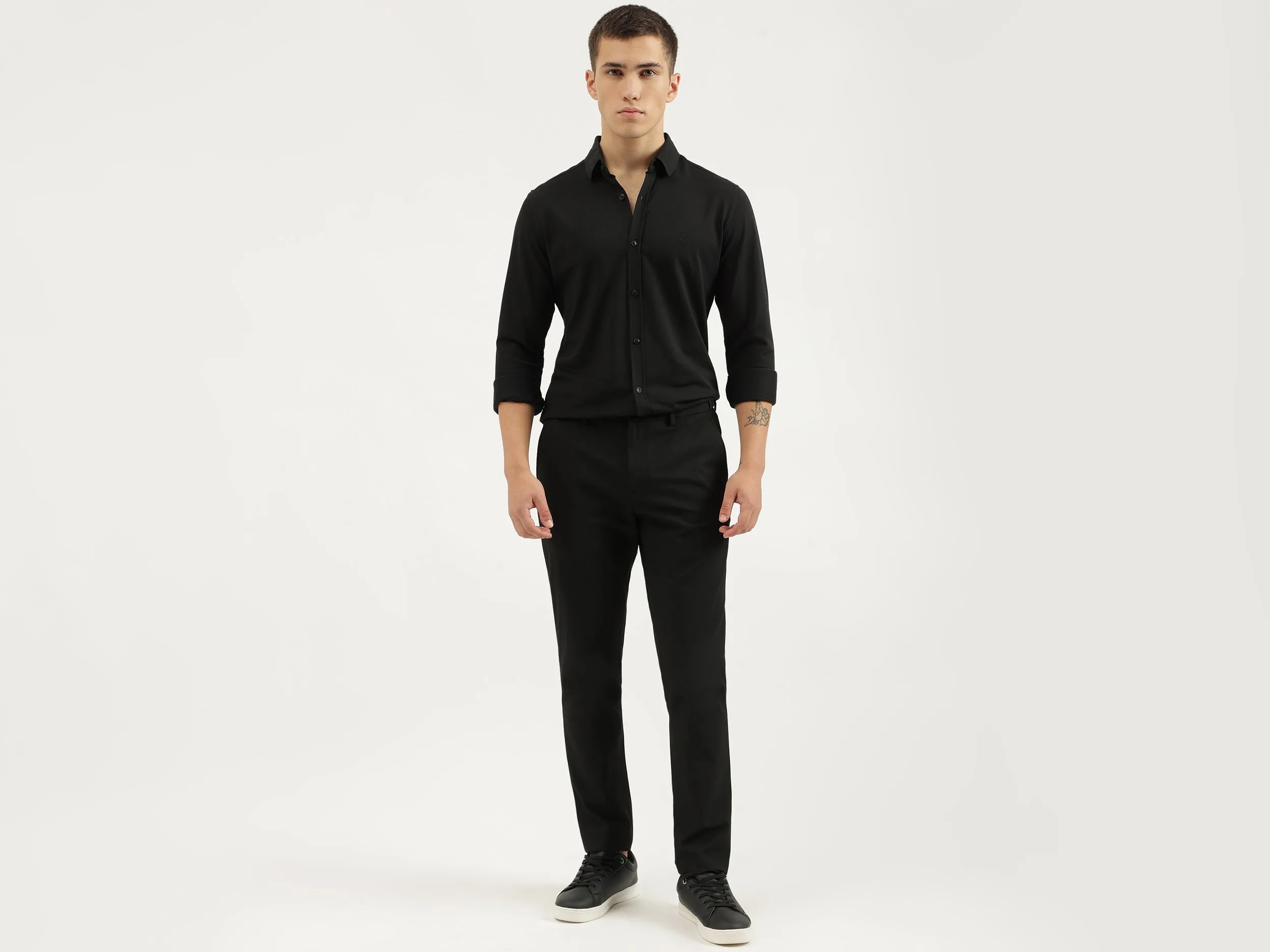 Solid Slim Fit Trousers