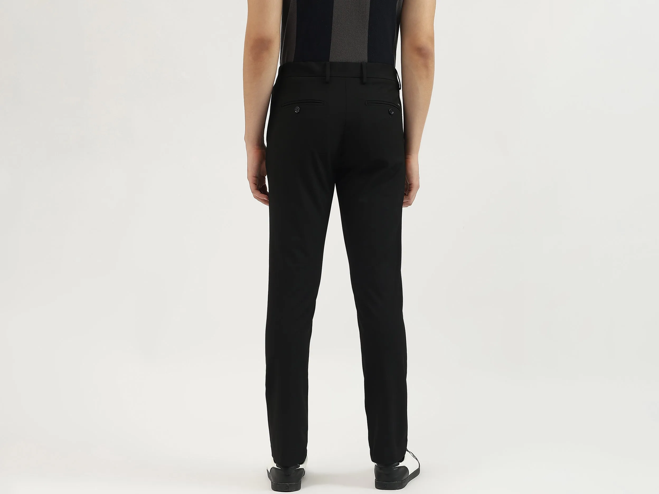 Solid Slim Fit Trousers