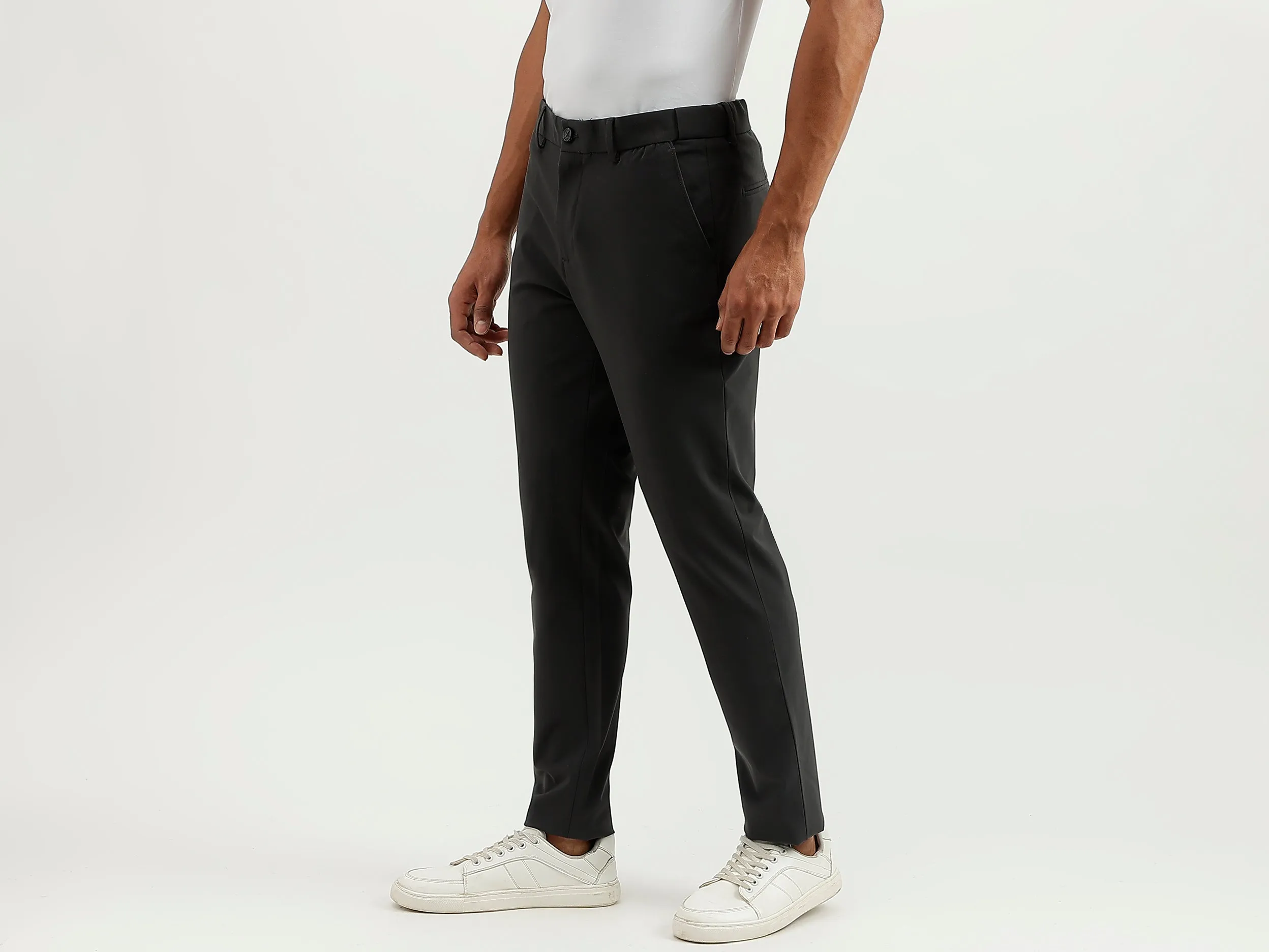 Solid Slim Fit Trousers