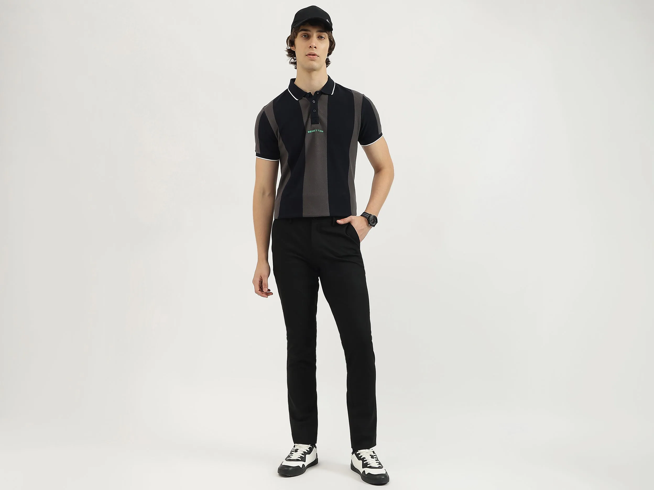 Solid Slim Fit Trousers