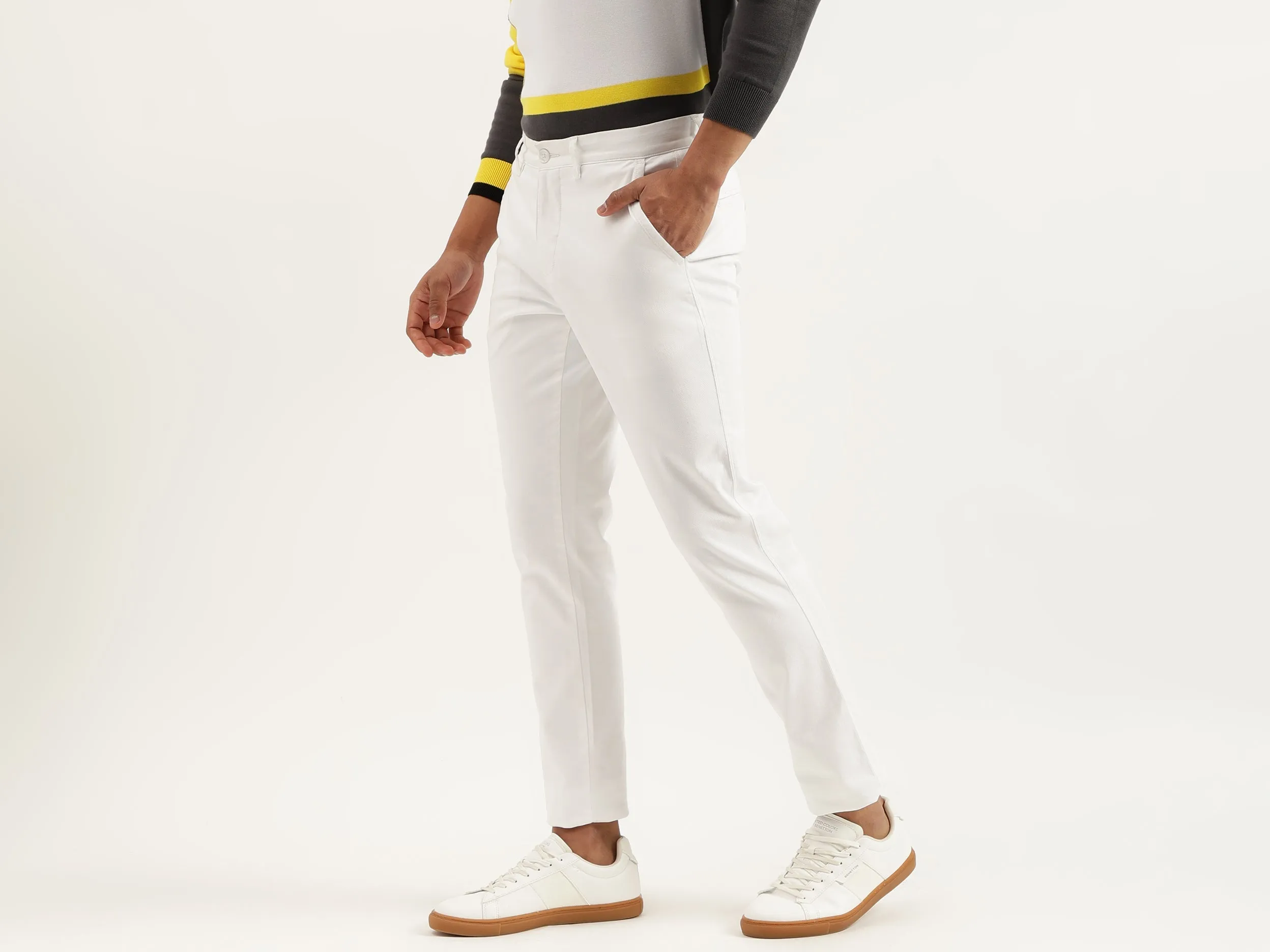 Solid Slim Fit Trousers