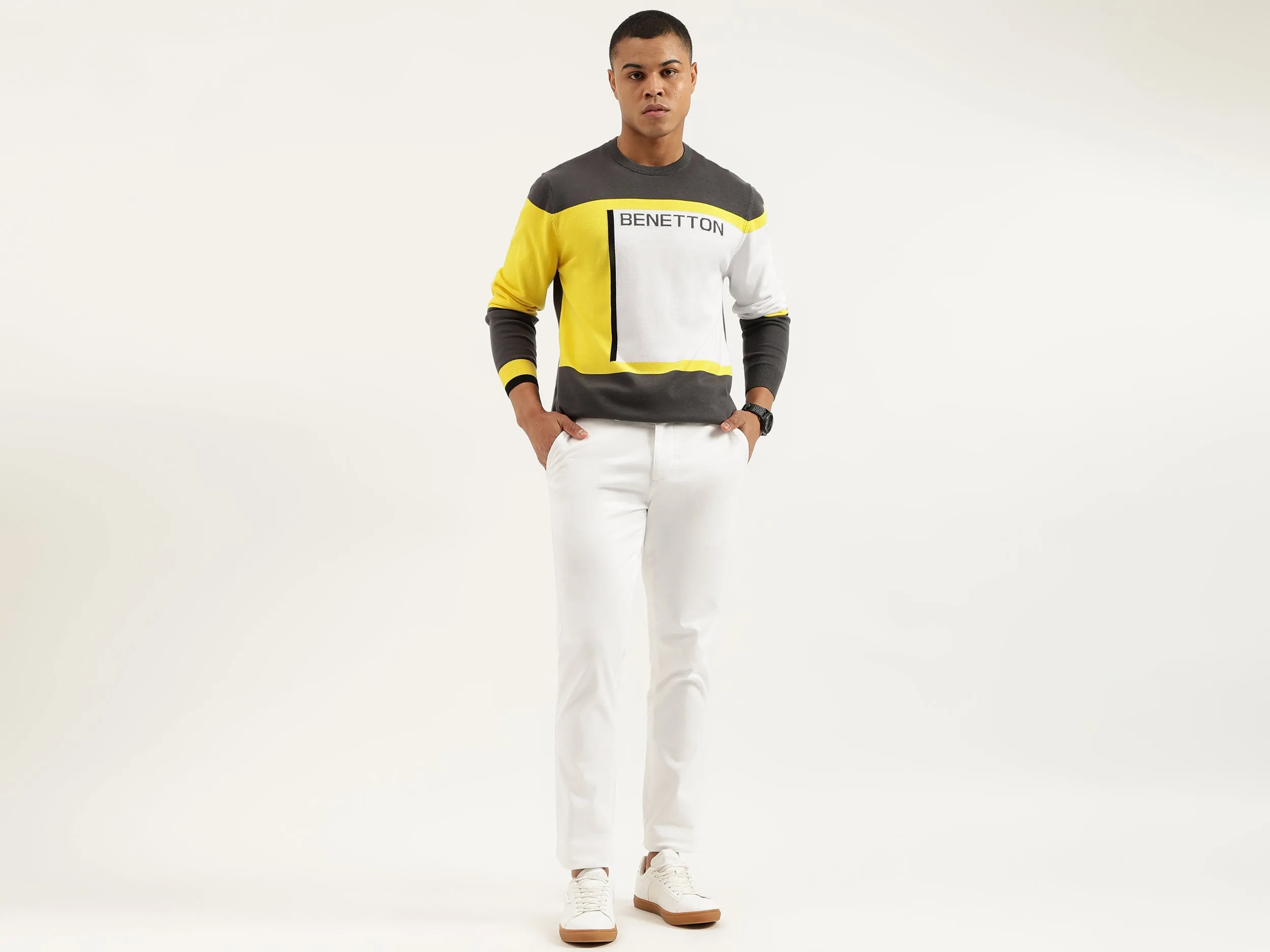 Solid Slim Fit Trousers