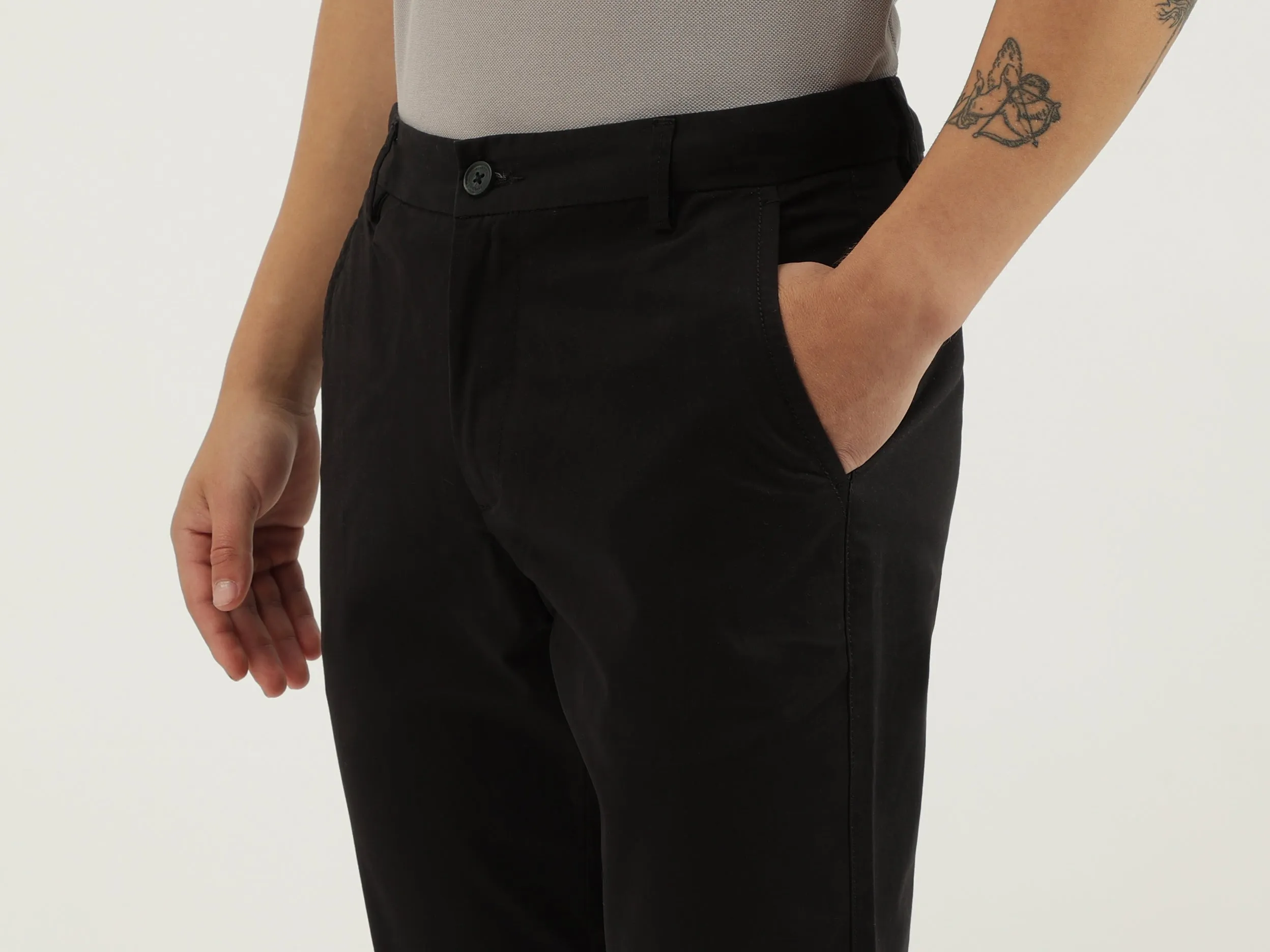 Solid Slim Fit Trousers