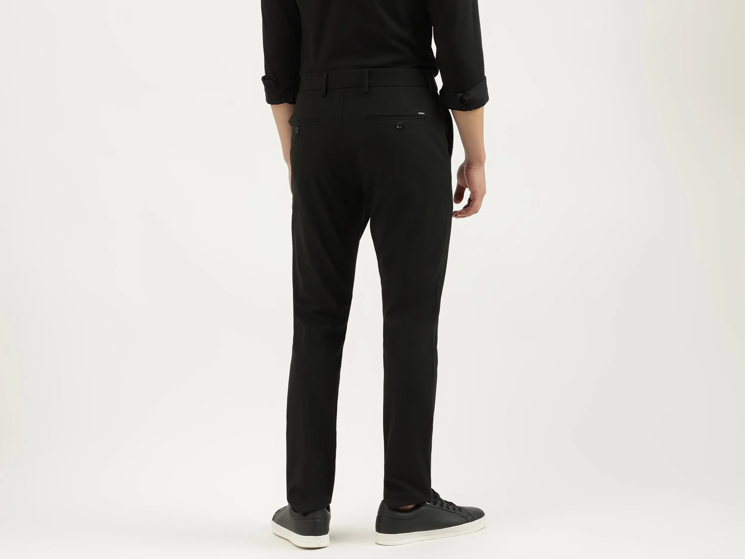 Solid Slim Fit Trousers