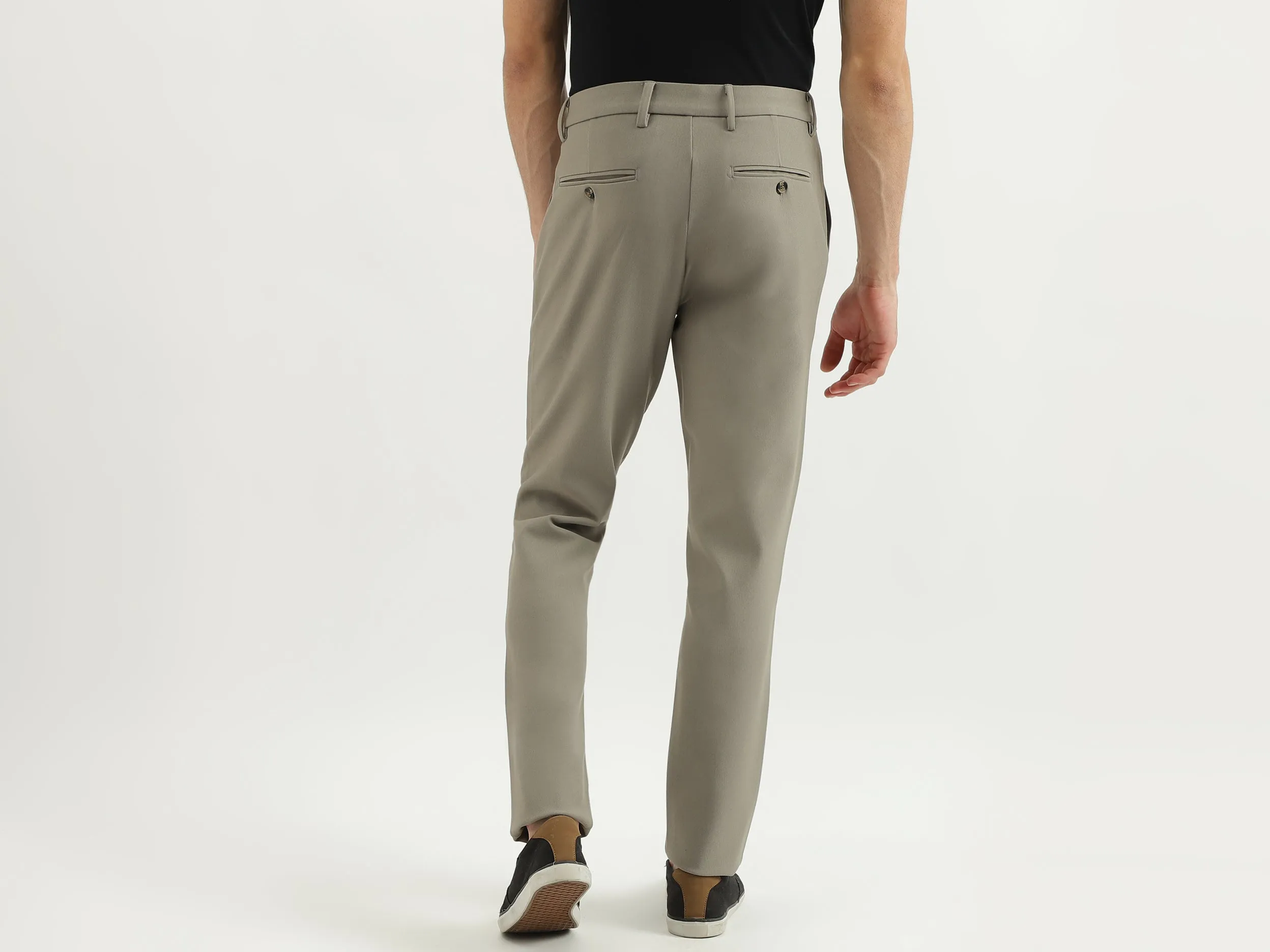 Solid Slim Fit Trousers
