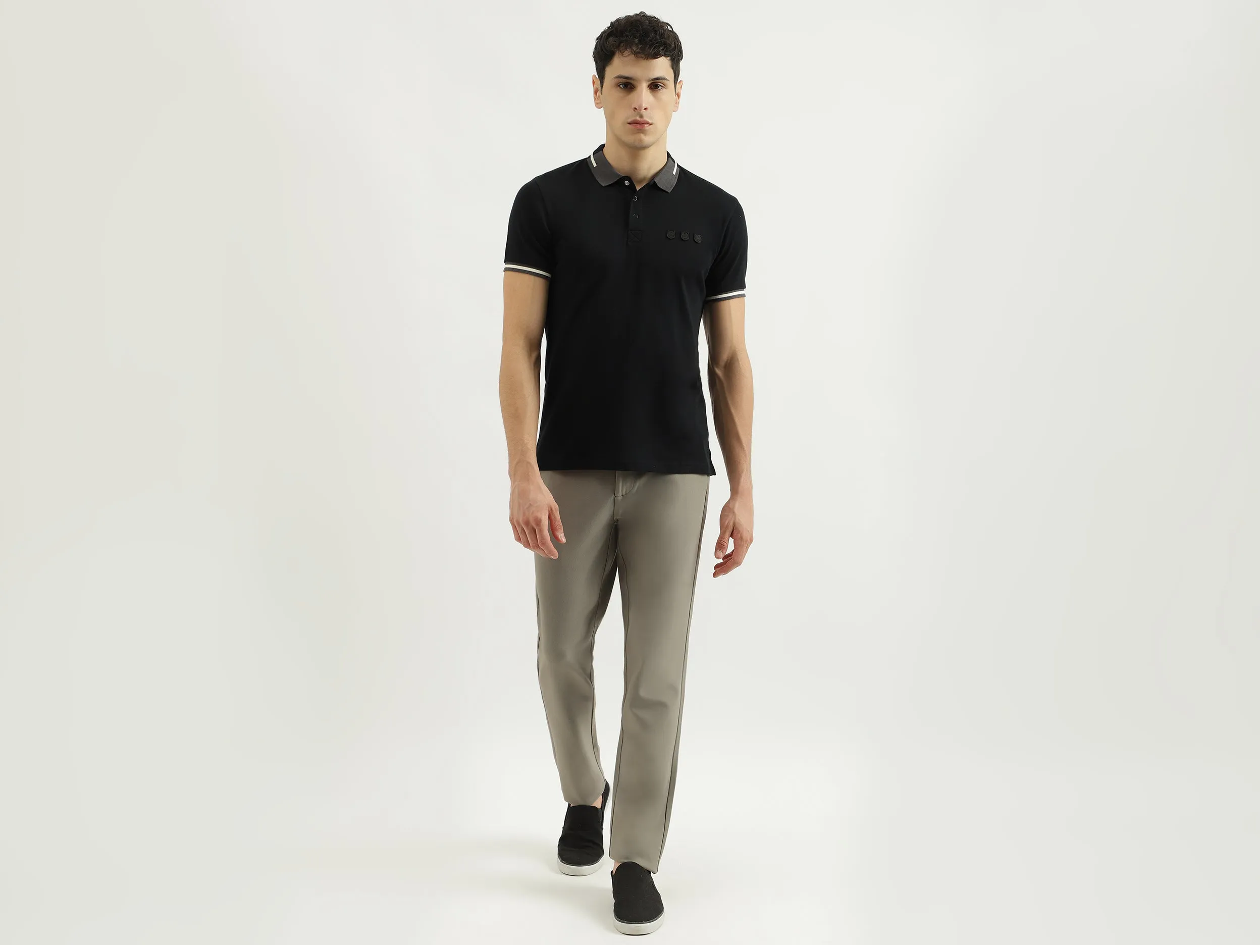 Solid Slim Fit Trousers